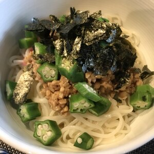 ネバネバがいいね♪我が家の“ぶっかけそうめん”